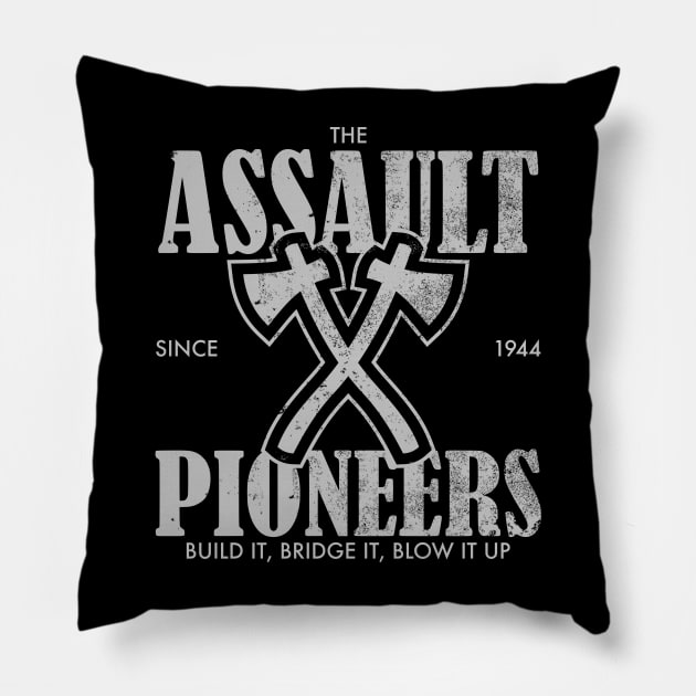 Assault Pioneers (distressed) Pillow by TCP