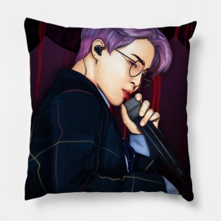 bts jimin purple hair Pillow