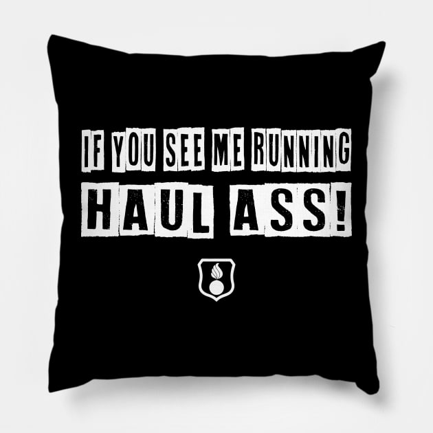 USAF AMMO - If You See Me Running Pillow by 461VeteranClothingCo
