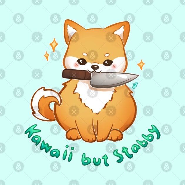 Kawaii but Stabby Shiba by heysoleilart