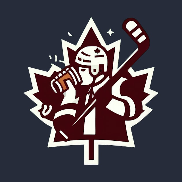 Hockey Coffee Maple Leaf Logo by Coffee Lover Finds