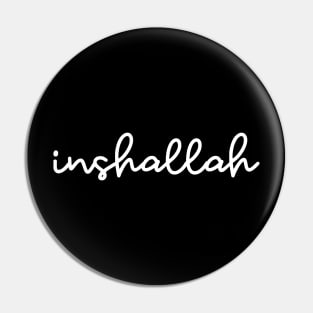 inshallah - white Pin