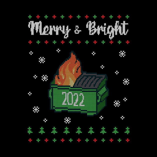 Merry and bright 2022 ugly christmas sweater by gnotorious