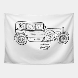 Car Vintage Patent Drawing Tapestry