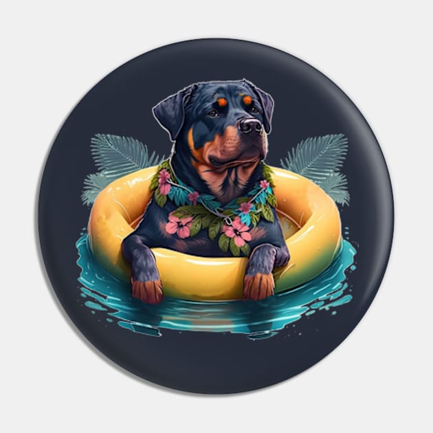 Cool Rottweiler at the Swimming Pool Pin by dmac