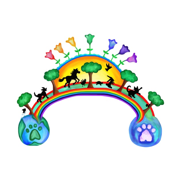 Pet Rainbow Bridge Journey by Art by Deborah Camp