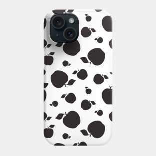 Black Apple Pattern Phone Case