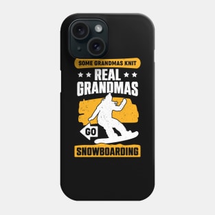 Snowboarding Grandma Snowboarder Old Woman Gift Phone Case