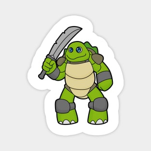 Turtle as Warrior with Sword Magnet