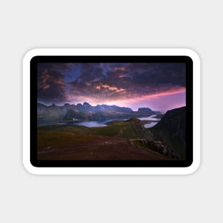 Norway landscape with mountains Magnet