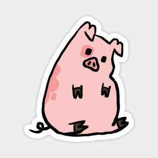 Cute Cartoon Piggy Sad Magnet