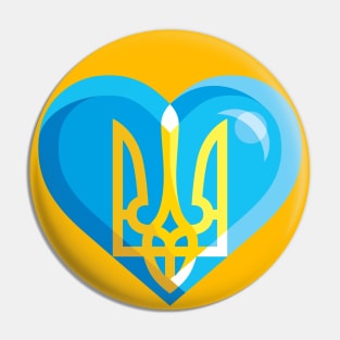 Ukrainian heart Pin