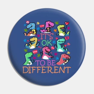 Autism Dino and Awareness for Autistic Spectrum T-rex Lover Pin