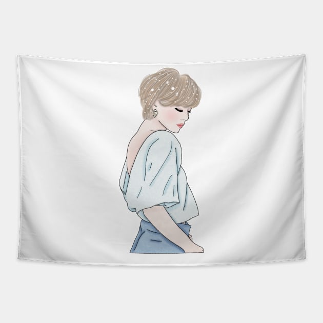 Pretty Woman Tapestry by piscoletters