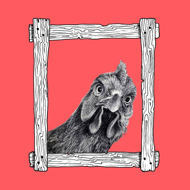 Funny Chicken in a Frame by mynaito