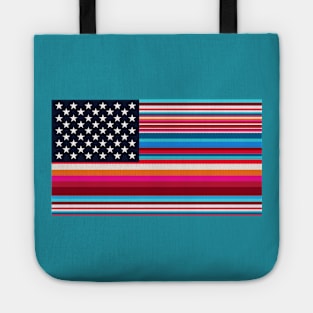 Serape American Flag // Mexican American Heritage Tote