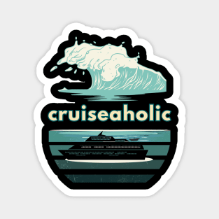 Funny Cruise Ship Cruiseaholic Magnet