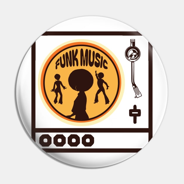 Funk Music Vinyl Player Pin by PrintzStore