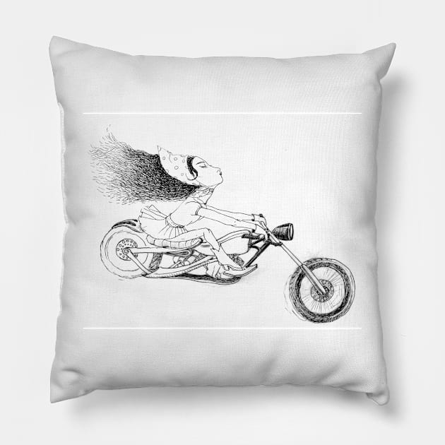 Biker Chick Pillow by BeBold