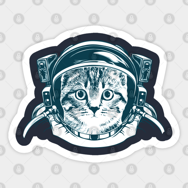 Cat in the space - Cats And Kittens - Sticker