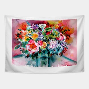 Still life with beautiful flowers Tapestry