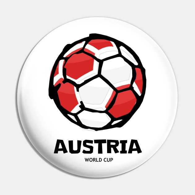 Austria Football Country Flag Pin by KewaleeTee