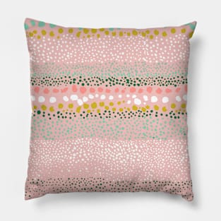 Pocket - Little Textured Minimal Dots Pink Pillow