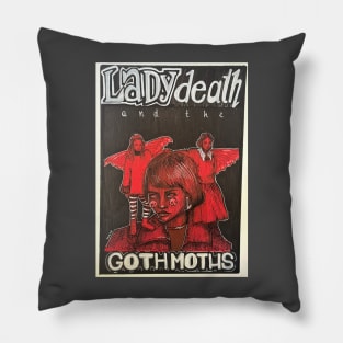 Lady Death and the GothMoths Pillow