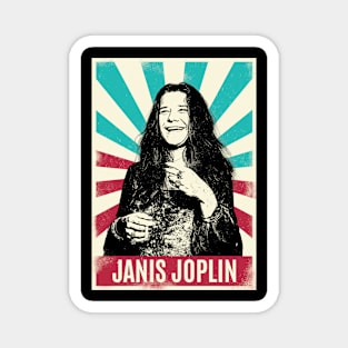 Vintage Retro Janis Joplin Magnet