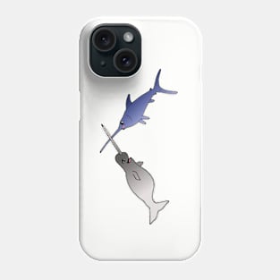 En Garde! Narwhal vs Swordfish Phone Case