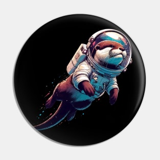 Otter Astronaut in Space Pin