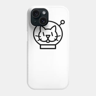 Space Cat Icon (black) Phone Case