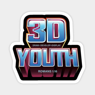 3D YOUTH - Draw, Develop, Display - Romans 1:16 Magnet