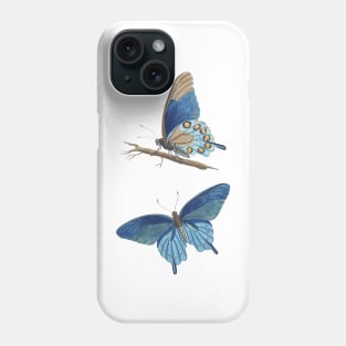 Blue Butterflies Art Phone Case
