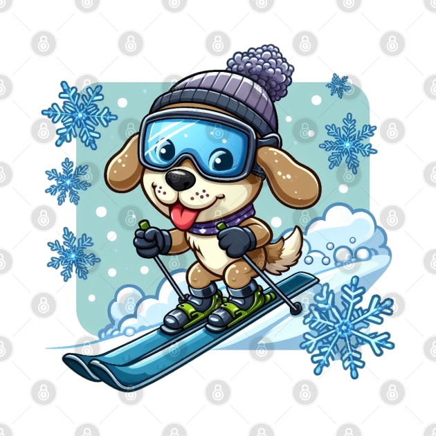 Skiing [puppy dog by The Artful Barker
