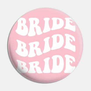 Bride Retro Wave Font Design Pin