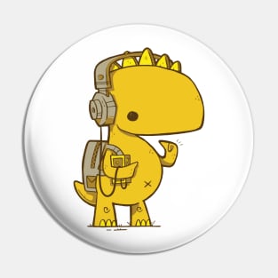 Walkman dinosaur Pin