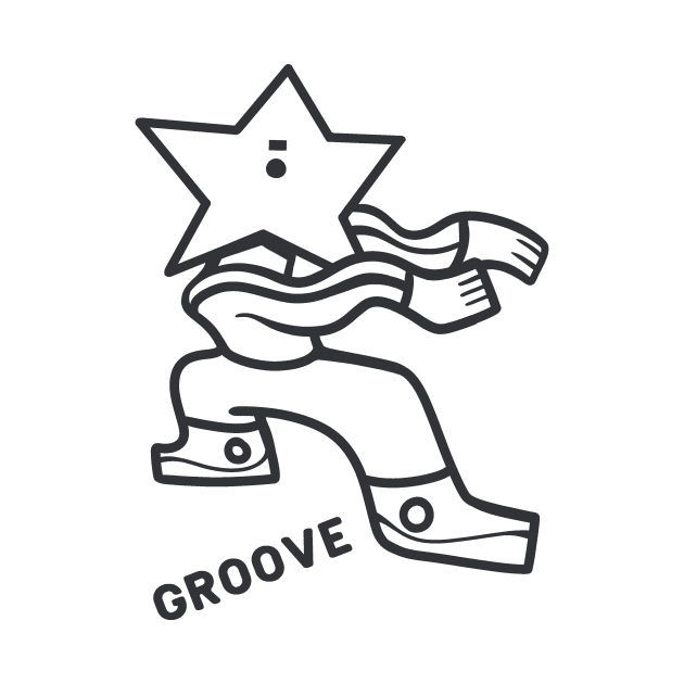 Weird Groove is the best. minimalist design for Friday vibes in black ink by croquis design