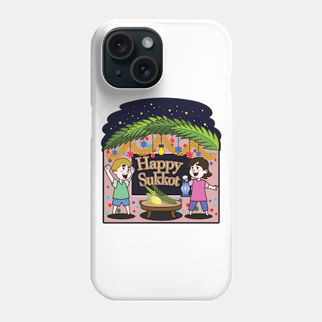 Happy Sukkot - Festival Of Tabernacles, Jewish Holiday Gift For Men, Women & Kids Phone Case by Art Like Wow Designs