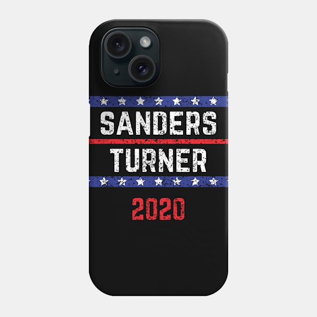 Bernie Sanders 2020 and Nina Turner on the One Ticket Vintage Distressed Phone Case by YourGoods