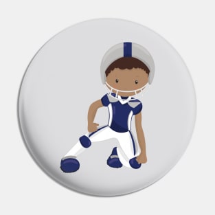 African American Boy, Rugby, American Football Pin