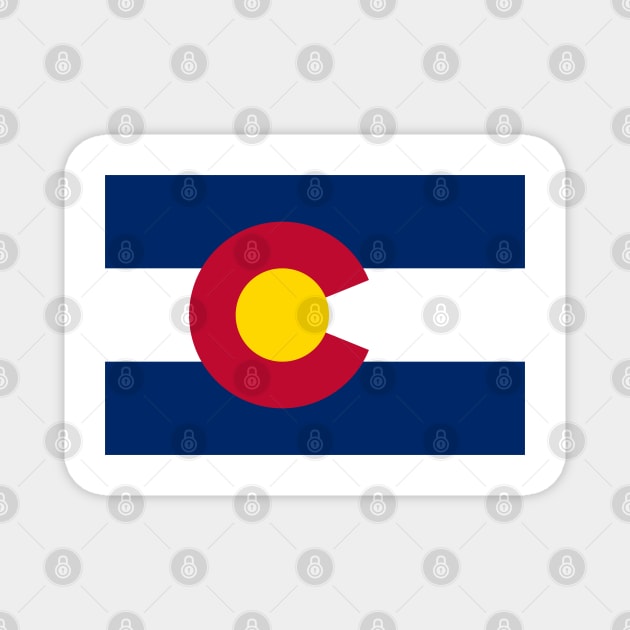 Colorado State Flag Mask Magnet by Lucha Liberation