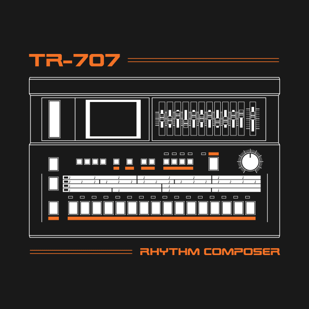 TR-707 Vintage Drum Machine by Atomic Malibu