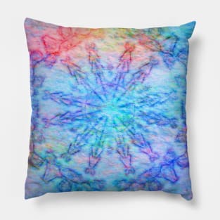 Tribal kaleidoscope on felt Pillow