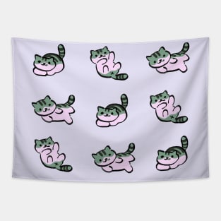 cute kawaii pickles the gray tabby cat / kitty collector pattern Tapestry