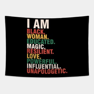 I am black black history month gift Tapestry