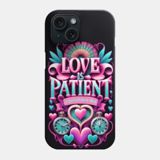 LOVE IS PATIENT 1 Corinthians 13:4 Phone Case