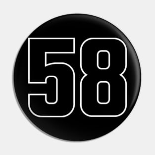 Legendary number 58 Pin