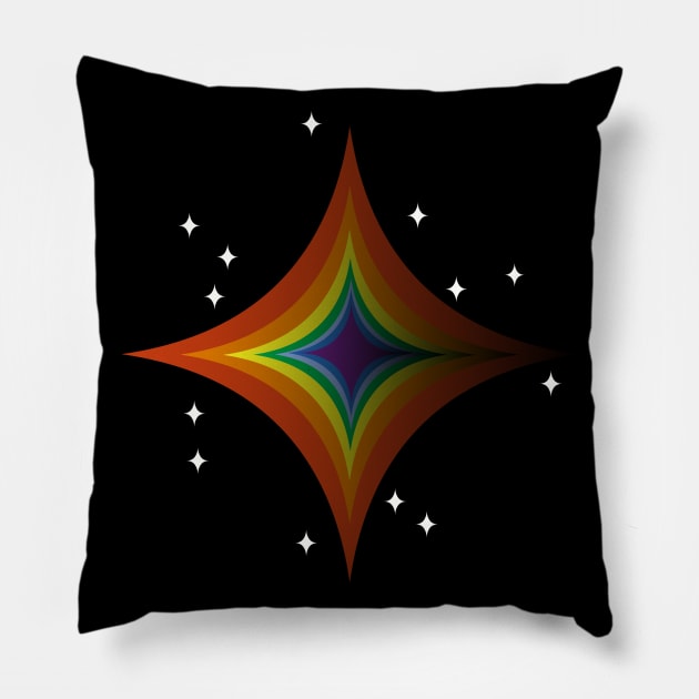 Rainbow star Pillow by SAMUEL FORMAS