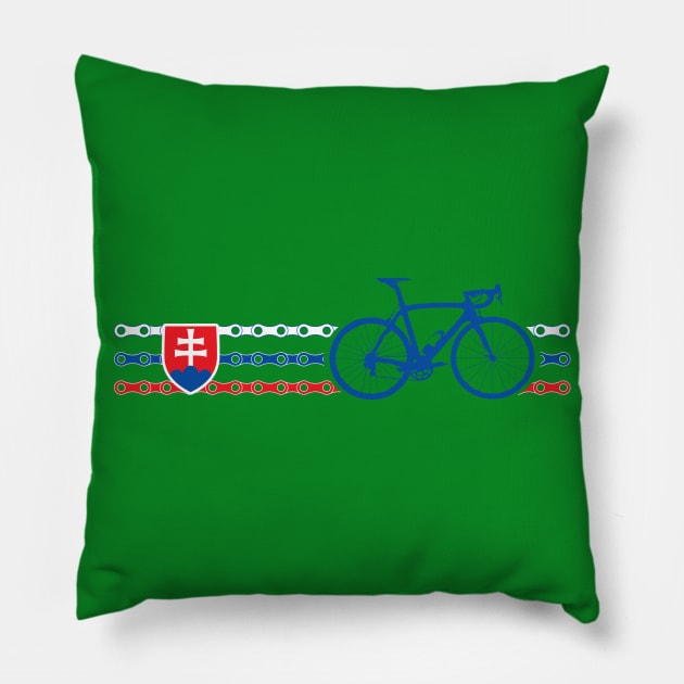 Bike Stripes Slovakia (Chain) Pillow by sher00